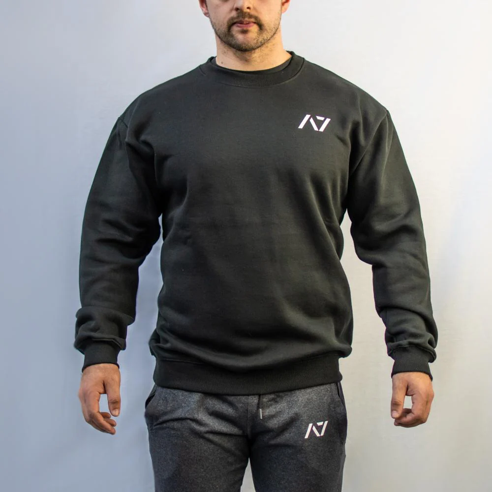 Classic Black Bar Grip Crew Neck - Image 5
