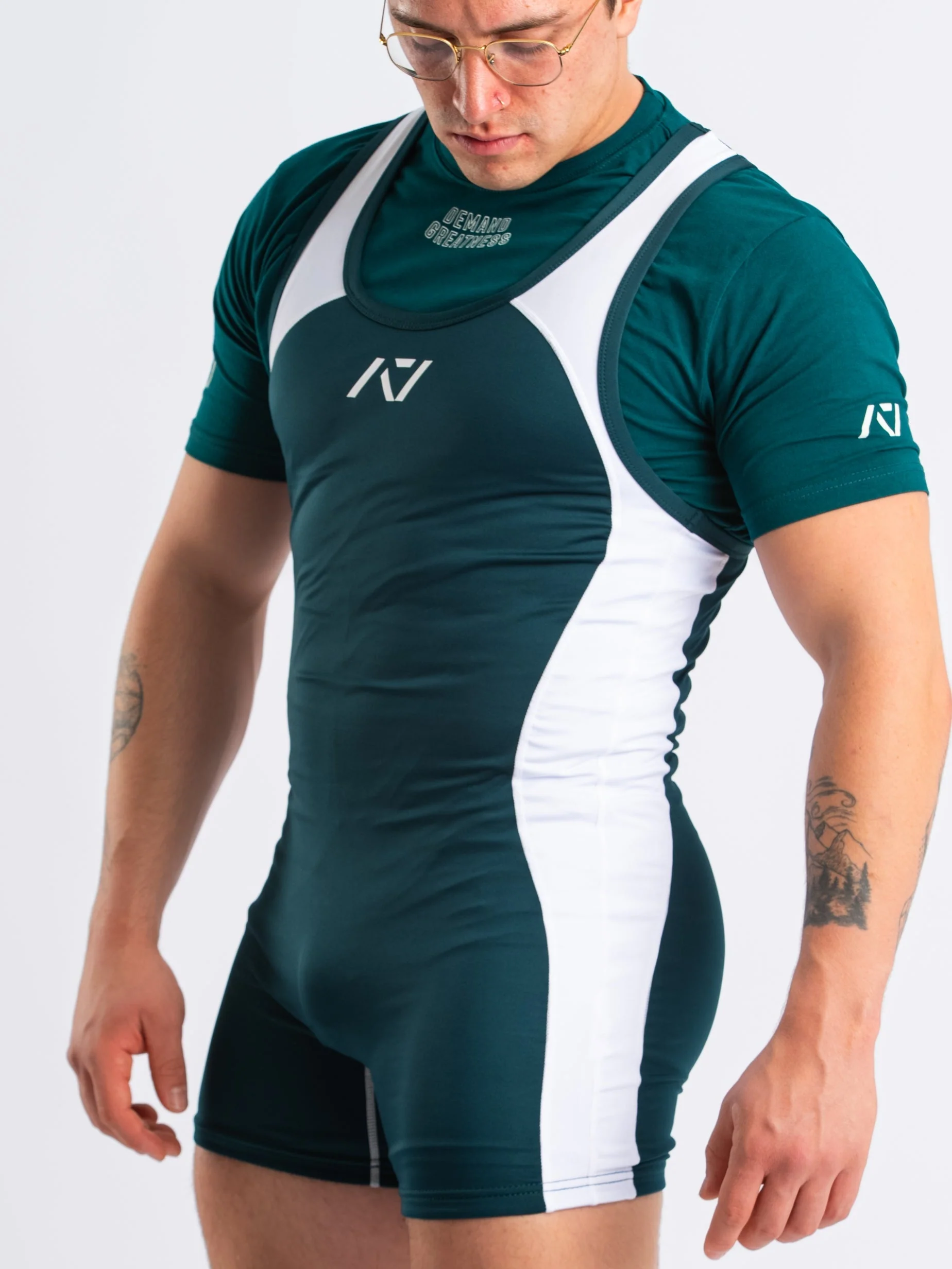 Luno Men's Singlet - IPF Approved - Emerald Forás - Image 3